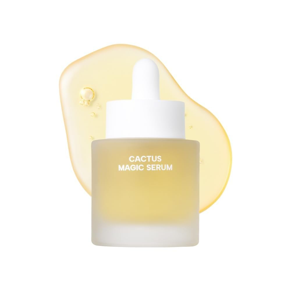 Whamisa Organic Cactus Magic Serum, Anti-Wrinkle & Brightening, Renewing Care, Skin Barrier Support, Fermented Ingredients, Hydrating, Facial Ampoule, Pore Refining, Korean Skin Care (32ml)