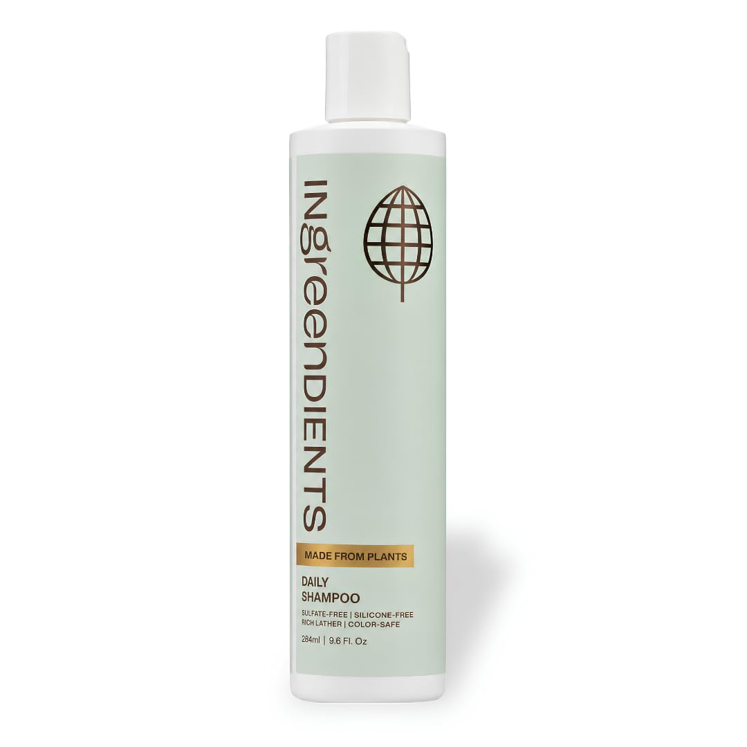 Ingreendients Natural Shampoo With Organic Ingredients - Sulfate Free, Color Safe, Non Toxic With Tea Tree Oil & Apple Cider Vinegar, Vegan, Gluten Free, pH Balanced