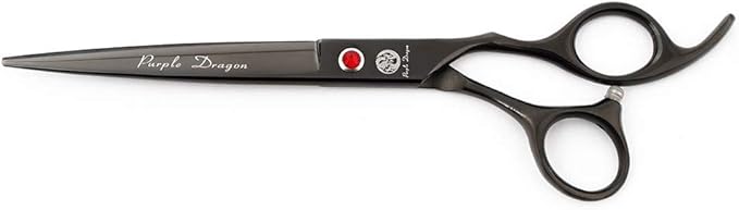 Purple Dragon 7" Dog Grooming Scissors Set with Rhinestone Accent - Gray
