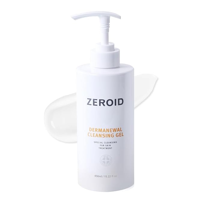 ZEROID Dermanewal Cleansing Gel, 15.2 fl oz (450ml)