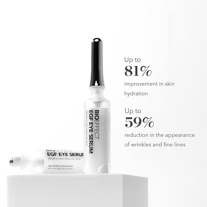 BIOEFFECT EGF Eye Serum with De-Puffer Rollerball | Age Defying, 0.20 Fl Oz