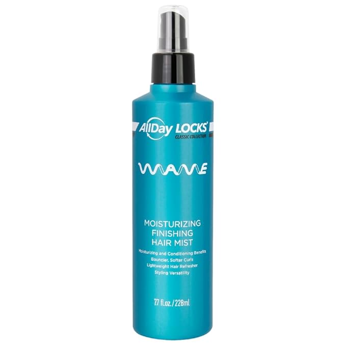 AllDay Locks Classic Wave Hair Mist - Curl Enhancing Spray for Women and Men, Lightweight Product for Enhancing & Finishing, Adds Shine, Moisture, and Bounce - 7.7 oz Bottle