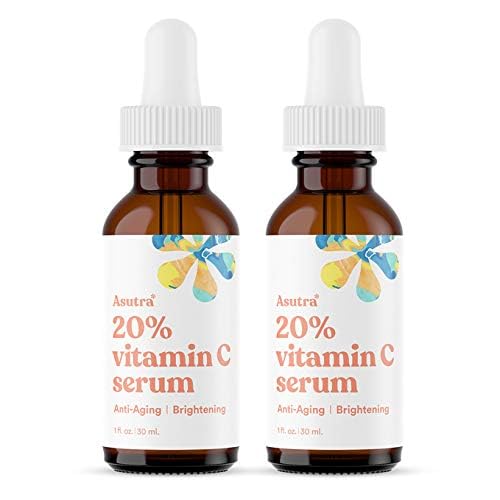 ASUTRA 2 Pack 20% Vitamin C Serum, 1 fl oz (Pack of 2) (1 Fl Oz)