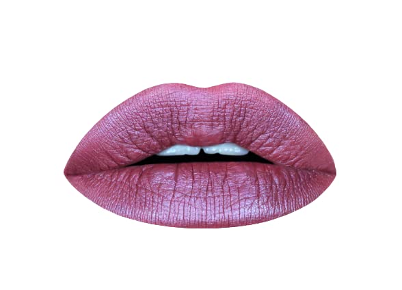 Aromi Sugared Mauve Metallic Liquid Lipstick - Raspberry, Mulberry Shade