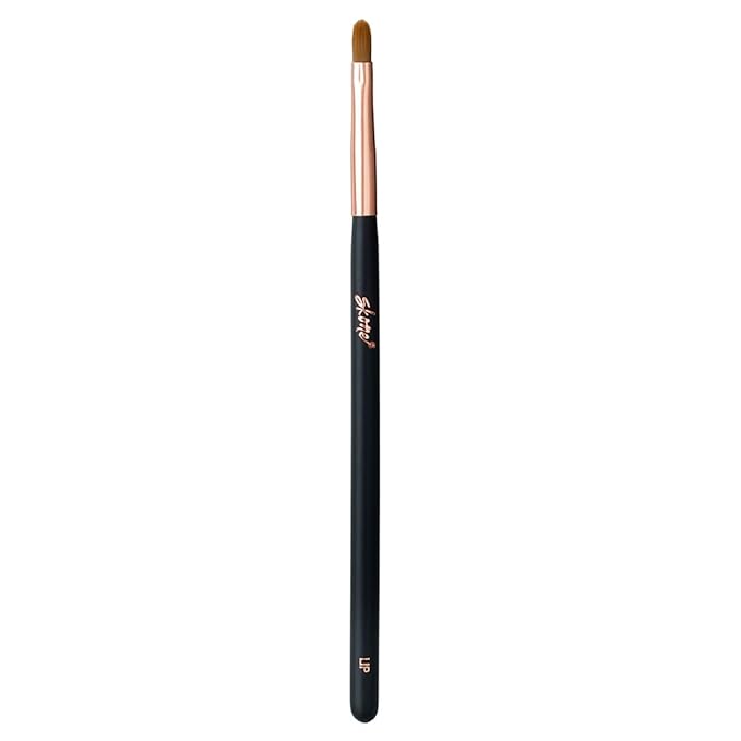 Skone Cosmetics Lip Brush - Luxe Premium Rose Gold and Synthetic Lip Makeup Brush - Professional Grade Nylon Lip Brush for Lipstick and Lip Glosses - Lipstick Brush Makeup Tool - Lipstick Brush Applicator - Cruelty Free Makeup Brushes