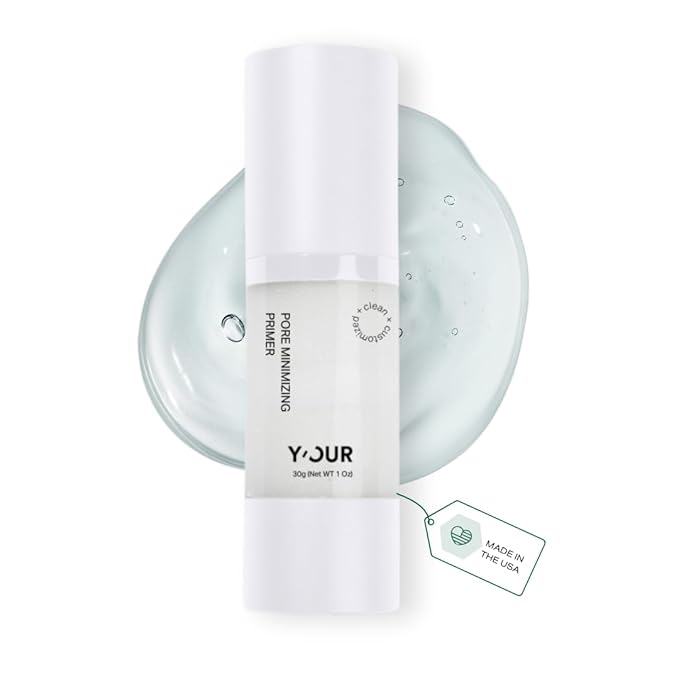 Y'OUR Pore Minimizer Face Primer, Gripping & Blurring Makeup Primer with Vitamin C & E, Oil Control & Brightening, Retinol-Infused Anti-Aging Formula, Soft-Focus Finish, 2-in-1 Primer & Makeup Base