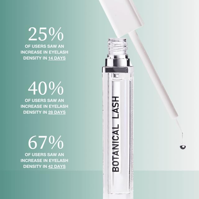 Contours Rx Botanical Lash & Brow Serum – Organic, Drug-Free Growth Formula with Peptides & Botanicals – Strengthens, Hydrates & Nourishes – 5ml