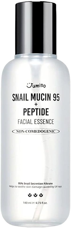 JUMISO Snail Mucin 95% + 5 Peptide Essence, Korean Face Serum, 4.73 fl oz