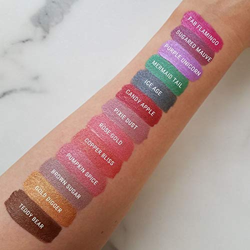 Aromi Candy Apple Metallic Liquid Lipstick, Dark Red Shade
