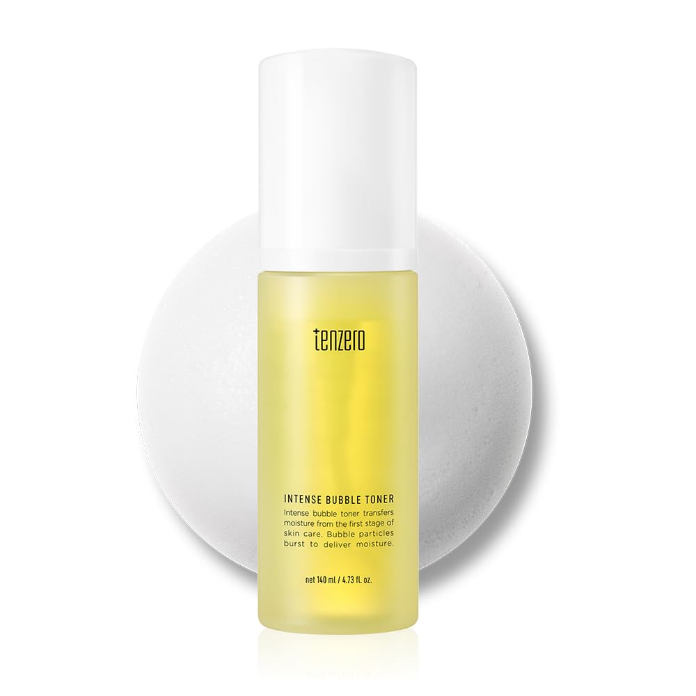 TENZERO Intense Bubble Toner, 4.73 fl oz/140ml, Hydrating & Exfoliating Bubble Toner for Face, Glowing Anti-Aging, Radiant Complexion & Skin Elasticity