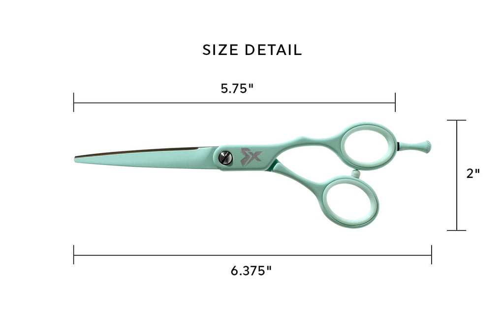 Cricket Shear Xpressions It's All Good 5.75" Professional Hair Cutting Scissors - Barber Scissors, Japanese Stainless Steel for Stylists & Home Use, Dr. Everything Will Be Alright, Mint