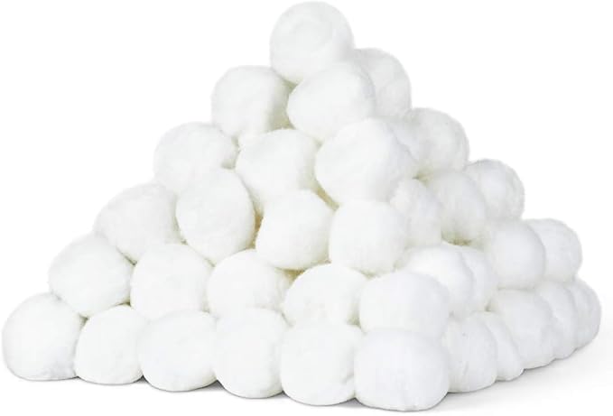 DecorRack 100 Large Cotton Balls, 100% Pure Cotton, Soft and Absorbent