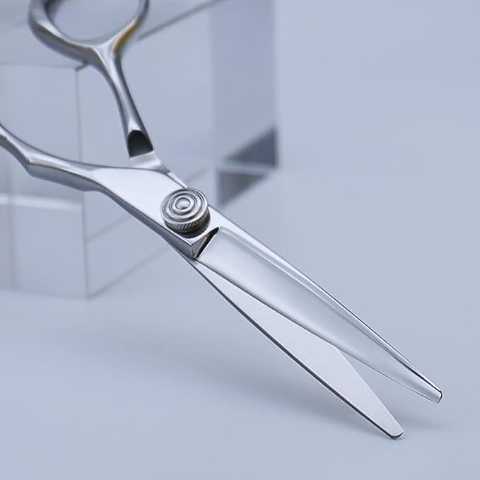 AOLANDUO 5.5-Inch Professional Hair Shears – Japanese VG10 Steel, True Convex Edge, Semi-Offset Handle, CNC Pivot – Precision Scissors for Detailing, Layering & Edging