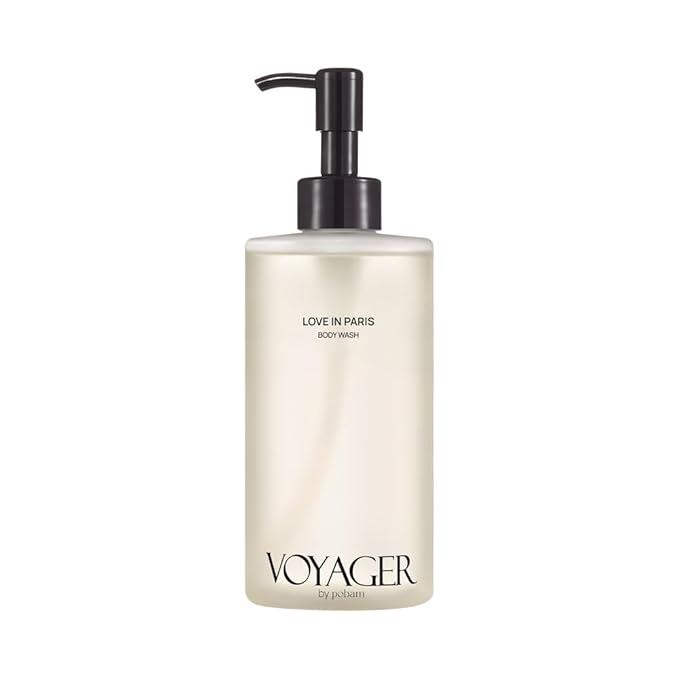 Pobam VOYAGER Foaming Body Wash with Pump, Non-stripping, Nourishing & Deep Hydration Cleanse. 10.14 Fl. Oz./300ml (Rose)