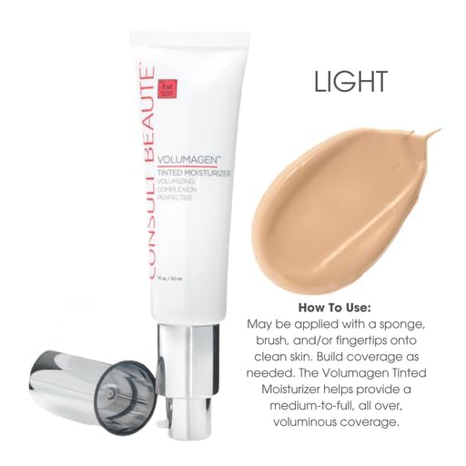 Consult Beaute Volumagen Tinted Facial Moisturizer, Cream Finish, Light 1oz