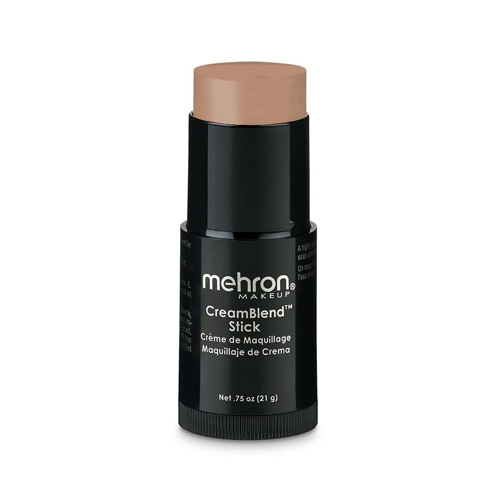 Mehron Makeup CreamBlend Stick - Cream Face & Body Paint (Orange, 0.75 Ounce)