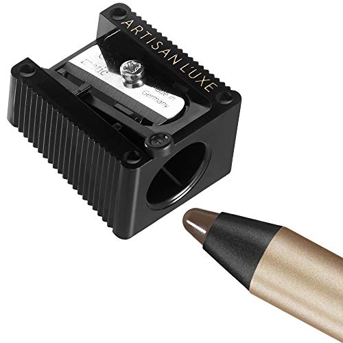 Artisan L'uxe Beauty Velvet Jumbo Dark Chocolate Brown Eyeliner with Free Sharpener | Blendable Makeup for Smokey Eyes - Waterproof Smudge Proof Pencil Eyeliner, Built-in Smudger & Long Lasting