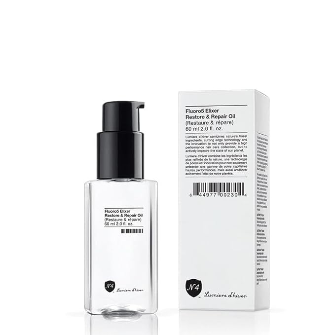 Number 4 Hair Oil, Fluoro5 Elixir Restore & Repair, Anti Frizz Serum for Damaged Hair, 2.0 oz – N4 Hair Care