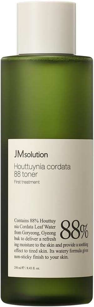 JMsolution Heartleaf 88 Toner (8.45 fl.oz.) | 88% Heartleaf Extract for Instant Soothing | Gentle Pore Care & Hydration | Hypoallergenic Face Toner | K-Beauty