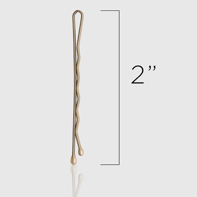 Fromm Style Artistry 2" Crimped Bobby Pins, Matte Blonde, 600 Hair Pins, Secure Hold, Suitable for All Hair Types and Lengths, Hair Accessories for Women