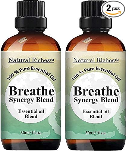 Breathe Essential Oil Blend 30 ml Set of 2 with Peppermint and Eucalyptus