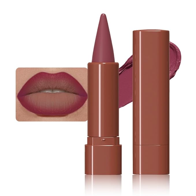 BINGBRUSH Mauve Lip Liner,2-in-1 Lip Liner and Lipstick,Matte Lipstick