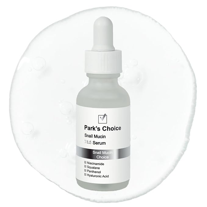 Snail Mucin 78.5% Serum | Snail Serum for Skin Repair & Barrier Recovery | Hydrating Facial Serum for Sensitive & Damaged Skin | Korean Skincare | Park’s Choice