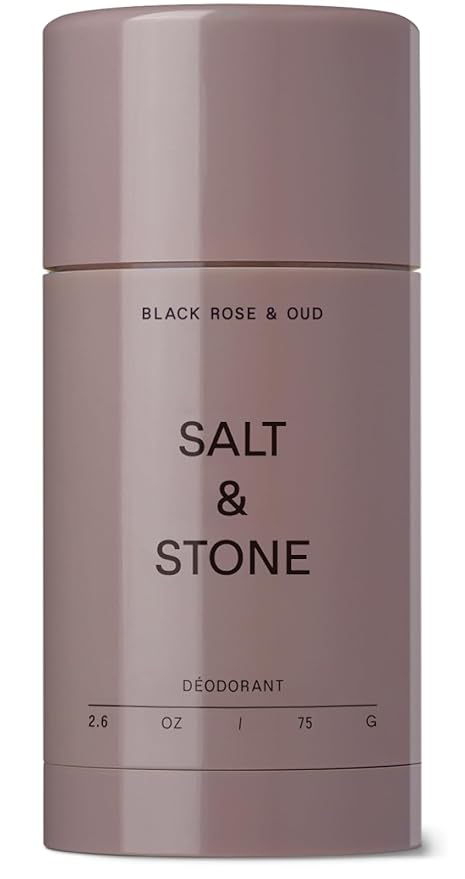 Salt & Stone Aluminum-Free Deodorant, Women & Men Black Rose & Oud 2.6 oz