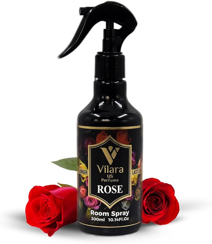 Vilara US Perfume Room Spray Freshener - Long-Lasting Luxury Scents - Room and Linen Spray for Bedding, Sheets, Fabric, Furniture for Aromatherapy - 10.14 fl oz (Multipack 3:Sprng,Rose,Mango)
