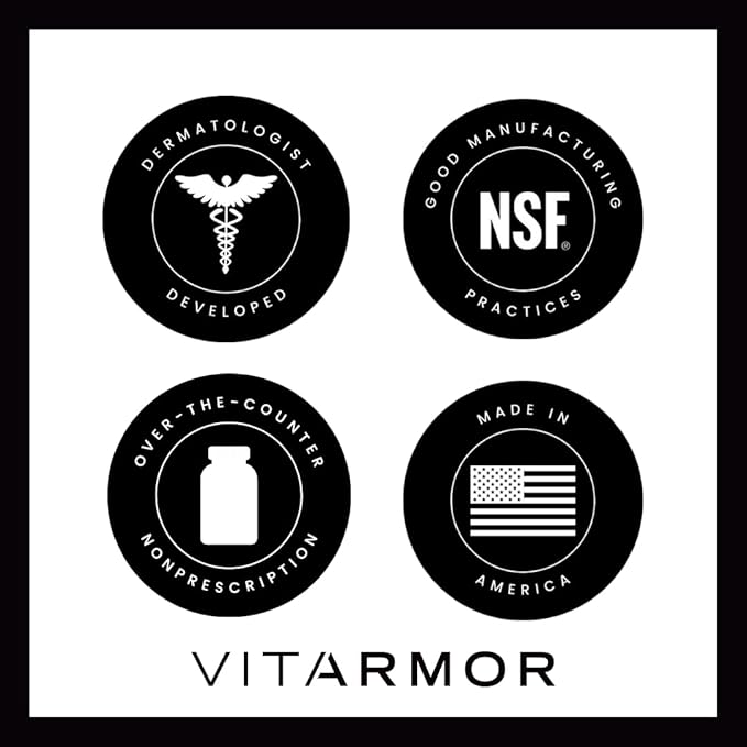 VitaArmor Polypodium Leucotomos 240mg, Skin Care Supplement, Fights the Signs of Photoaging, Dermatologist Developed, 60 Capsules, SunArmor