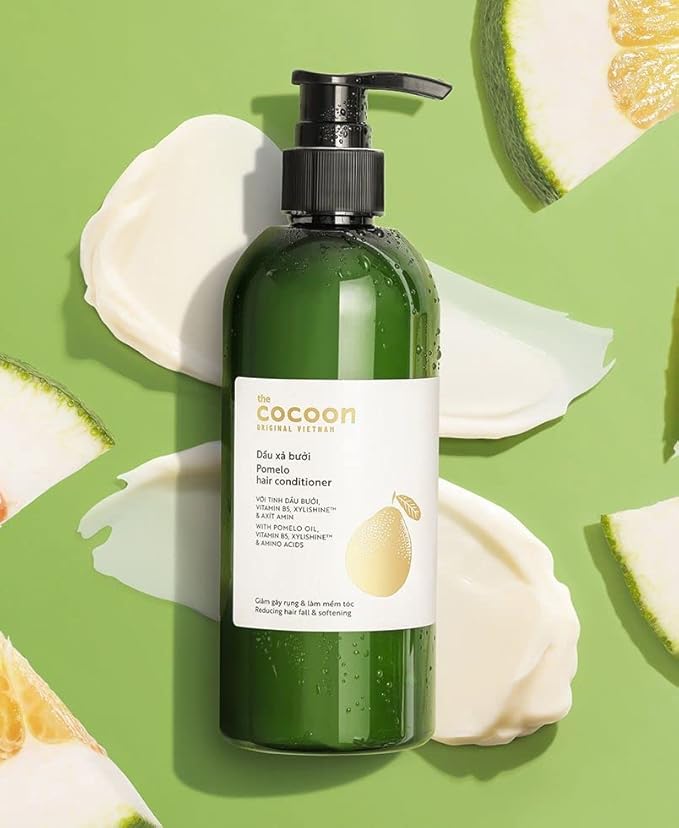Cocoon Pomelo Essential Oil Conditioner with Xylishine & Amino Acid | Sulfate Free Vegan Treatment to Soften, Reduce Loss & Volumize Hair Growth | for Thinning, Damaged & Breakage Hair 10.48 fl oz