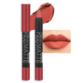 evpct 1Pcs Ruby Red Matte Lipstick and Lip Crayon Liner Pencil Pen Set for Women Lip Stain Long Lasting Waterproof labiales mate magicos 24 horas originales pintalabios permanente 24 horas 10