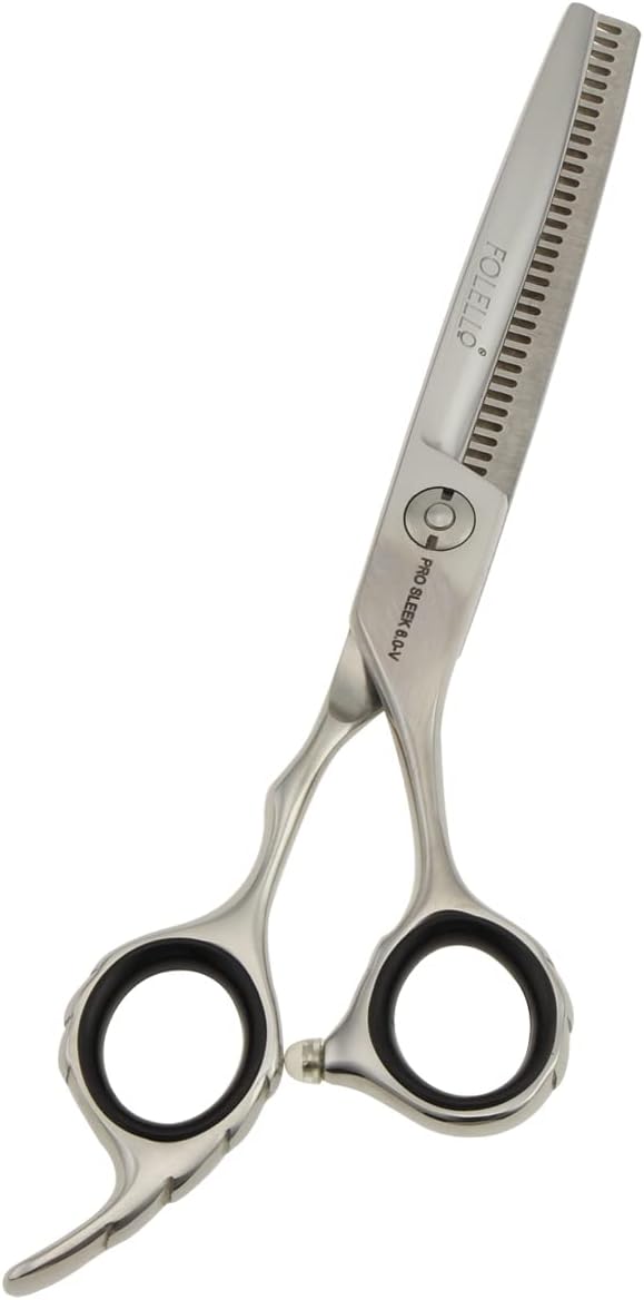 FOLELLO Hair Thinning Scissors – 6" Stainless Steel Blending Shears with 32 Teeth and Ball Bearing Tension Screw – Razor Edge Thinning Tool for Barbers and Stylists