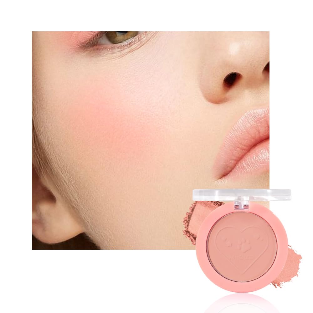 HHLTOH Single Lavender Pink Purple Matte Powder Blush Palette Face Makeup, Blush for Looks Younger Cheeks, Monochrome Cream Blushes Lightweight Long Lasting, Blush for Women All Skin Tones Paleta de