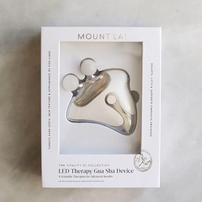 Mount Lai - The Vitality Qi LED Gua Sha Device | LED Light Therapy for Face | Gua Sha Facial Tools for Firming, Lifting, Sculpting, Anti-Aging, Tension-Melting | Face Lift Device Heat Therapy
