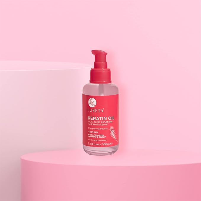 Luseta Keratin Hair Oil Serum for Dry Damaged Color Treated Hair 3.38 oz