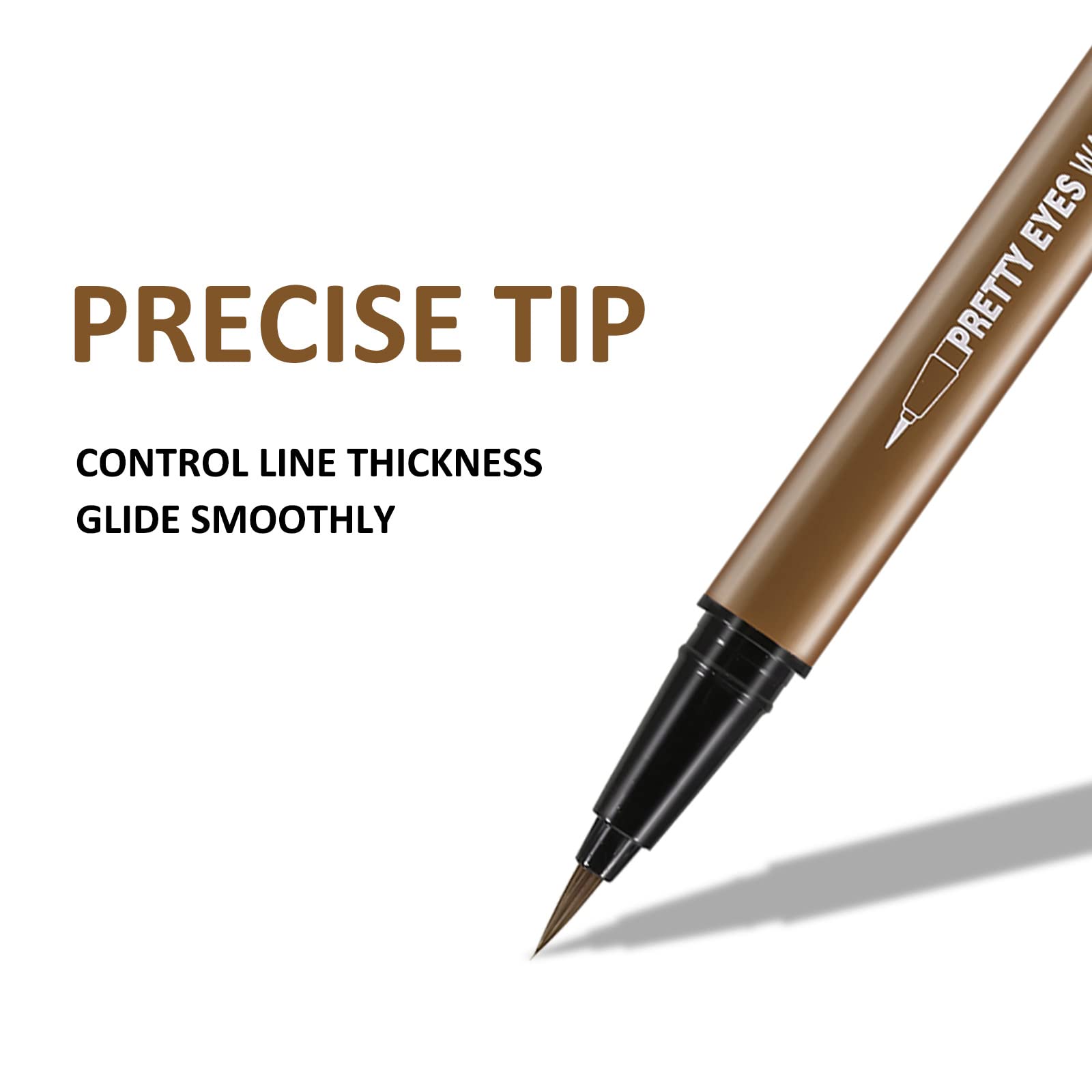 Boobeen Liquid Eyeliner Pen, Matte Eye Liner with Precision Tip, Long Lasting Eyeliner Pencil for Bold Eye Makeup, Glides on Smoothly