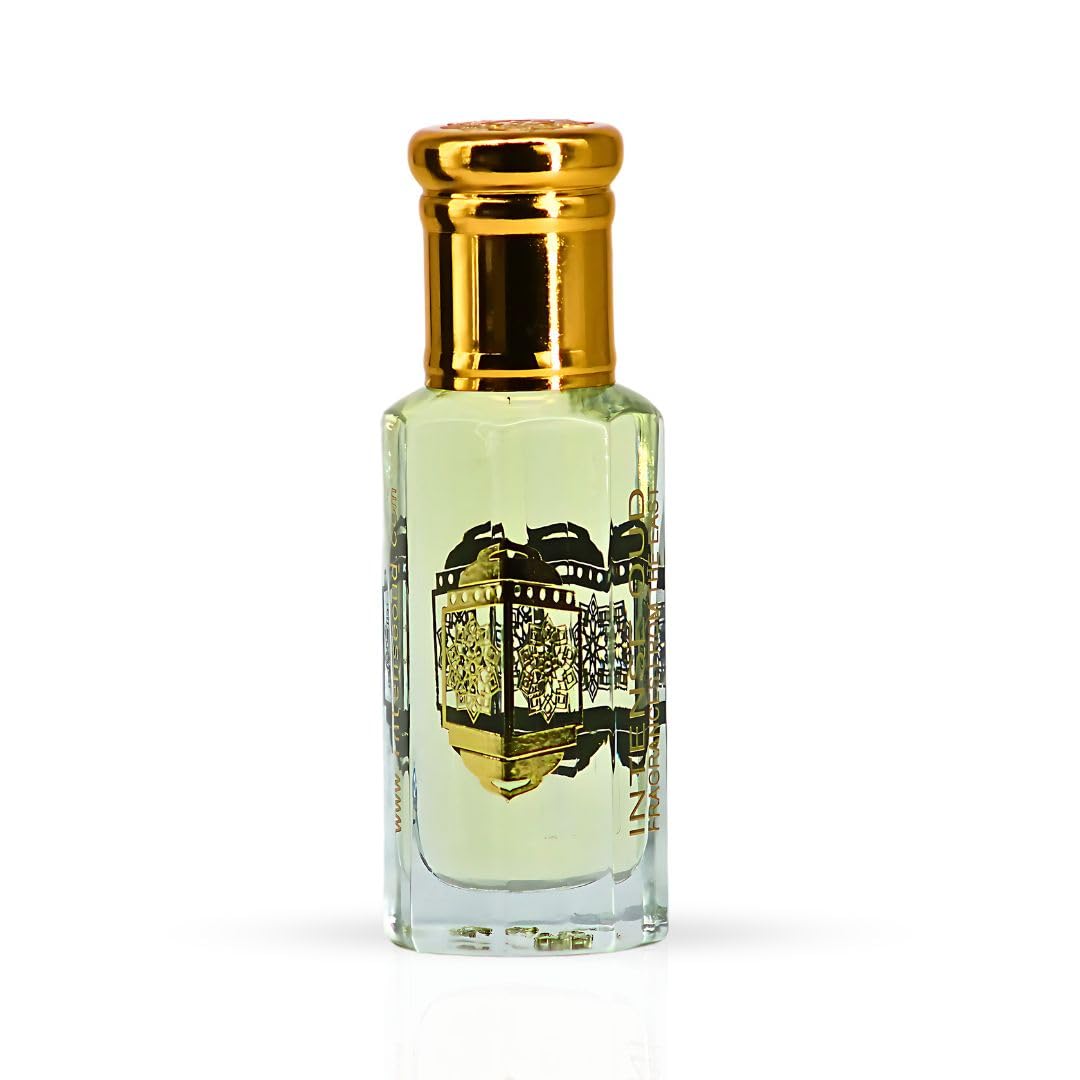 INTENSE OUD Majnoon Long Lasting Arabian Perfume Oils for Women 12ML (0.40 OZ) Fragrance Oil with Pineapple, Vanilla & Musky Notes - Concentrated Perfume Oil & Valentines Day Gift With Black Box