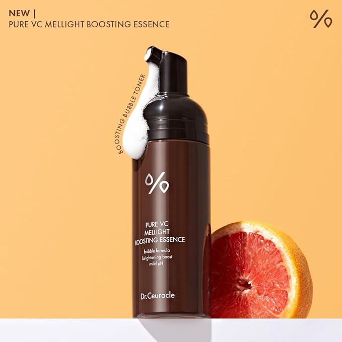 Dr.Ceuracle by leegeehaam Pure Vitamin C Mellight Boosting Essence (145ml / 4.90 fl. oz.) - Glowing Skin Facial Serum with Bubble Foaming Formula, Made in Korea