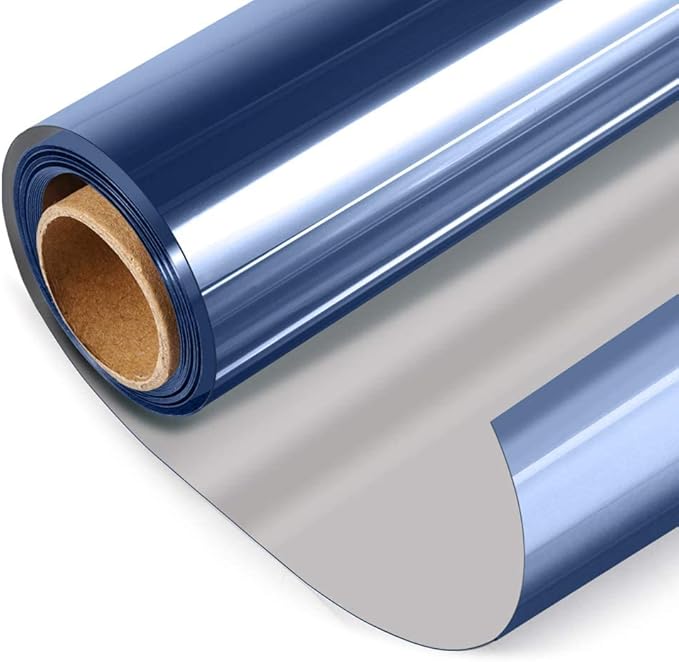 HIDBEA One Way Mirror Window Film, Blue Silver, 35.4 x 78.7 Inch