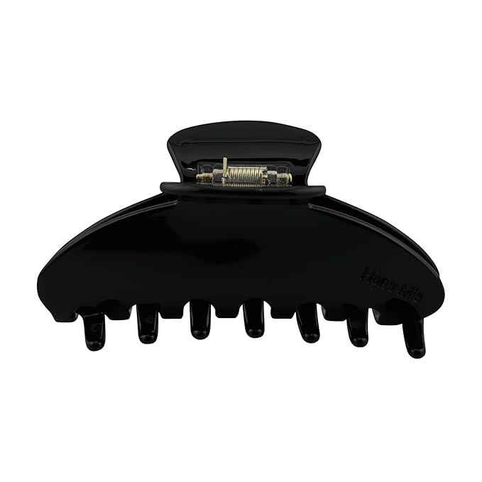 Luxury Black Claw Clip for Women | Our Large 4 Inch Hair Clip Creates Beautiful Half Ups, Secure Updos & Chic Daily Styles | Premium Acetate Claw with Secure Hold & Snag Free Teeth for Easy Styling