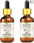 Greenwood Essential Pure Horsetail Oil (Equisetum arvense) with Two Glass Droppers Cold Pressed (Pack of Two) 50ml X 2 (3.38 oz)