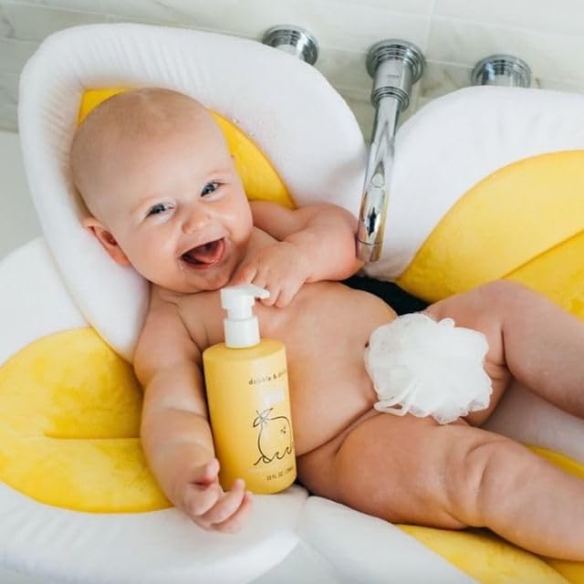 Dabble & Dollop Lemon Kids 3-in-1 Body Wash, Shampoo & Bubble Bath – Tear-Free, Gentle, Natural-Origin, Hypoallergenic and Safe for Sensitive Skin (10 fl oz, Pack of 2)