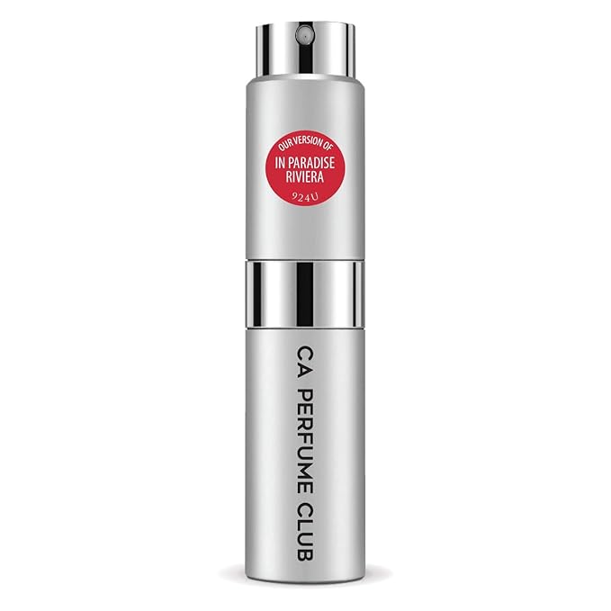 CA Perfume Impression of In Paradise Riviera for Women and Men Floral Woody Musk Scent Long Lasting Unisex Fragrance Eau De Parfum Travel Size Refillable Atomizer Spray 0.27 Fl Oz 8ml