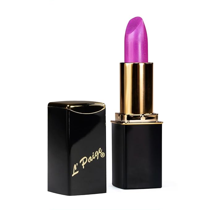 L'Paige Electric Fuchsia Lipstick | Vibrant Fuchsia Pink Shimmer Lip Color | Aloe Vera Moisturizing Formula | Long-Lasting Brilliant Shine Finish | Shade L21