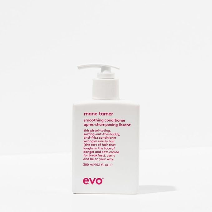 Evo Down Pat Anti Frizz Hair Products Gift Set - Smoothing Shampoo, Conditioner & Heat Spray for Unruly Hair