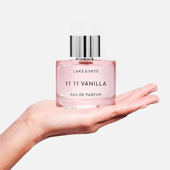 Lake & Skye 11 11 Vanilla Eau de Parfum 100mL - Long Lasting - Vanilla, Cashmere, Dreamy, Crème, Skin Musk, Clean, Vegan, Paraben-Free, Cruelty-Free