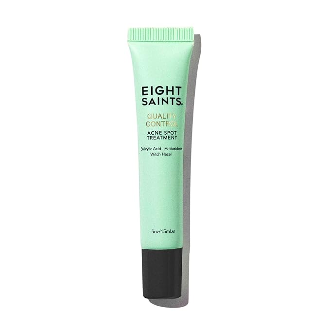 Eight Saints Quality Control Acne Treatment For Face Pimples and Zits with 2% BHA Salicylic Acid, Witch Hazel, and Antioxidants, Acne Spot Treatment, Fast Acne Relief, 0.5 Ounce