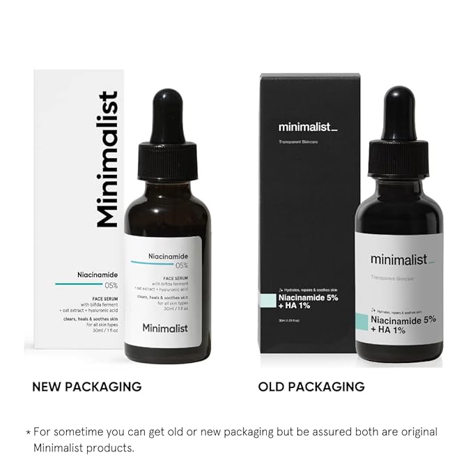 Minimalist 5% Niacinamide Serum with Hyaluronic Acid for Even-Looking Skin Tone | Hydrating Face Serum for Smoother-Looking Skin | For Women & Men | 1 Fl Oz / 30 ml