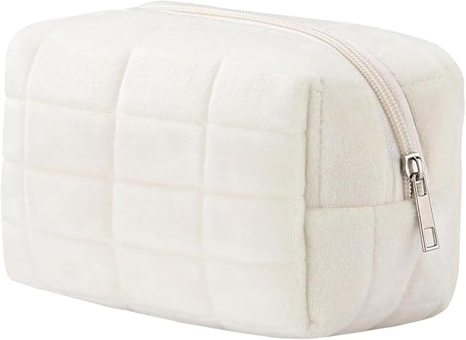 HABUAETY Makeup Cosmetic Bag Small Checkered Pouch Make Up Purse Bag Y2k Accessories